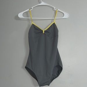 Grey and Yellow Natalie Dancewear Ballet Leotard